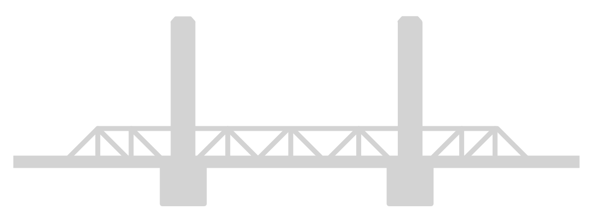 A stylized graphic representing the Tower Bridge in Sacramento, California